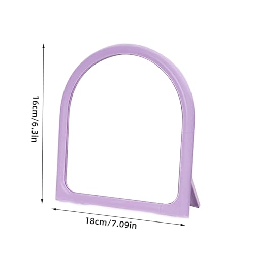Arch Shaped Makeup Mirror for Desk Vanity Mirror for Bedroom,Living Room and Minimal Spaces Room Decor Home Decorations (Purple)