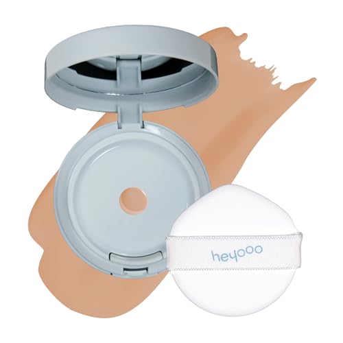 Natural Glow Foundation - Light to Medium Coverage Cushion Foundation with Hyaluronic Acid & Tea Tree Extract - Vegan, Cruelty-Free Cream - K Beauty - 15g/0.52oz - Desert Sand