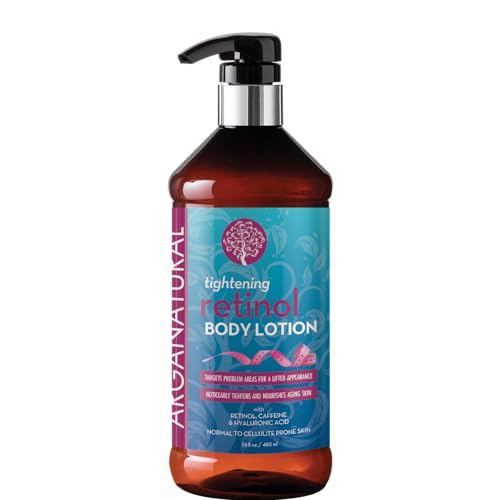 Arganatural Retinol Body Lotion with Vitamin E & Collagen ? Skin Firming, Skin tightening, and Anti-Aging Cream. All in One Body Lotion for Women.