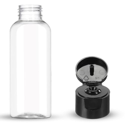 5 Pack 3.4 oz Travel Size Bottles for Toiletries TSA Approved Leak Proof Empty Refillable Liquid Containers with Labels