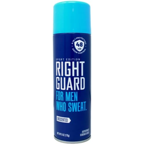 Right Guard, For Men Who Sweat, Antiperspirant Deodorant Aerosol Unscented - 6 oz, Pack of 3