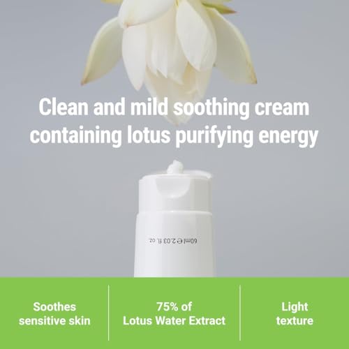 ROVECTIN Calming Lotus Water Cream (2.1 fl.oz, 60ml) Moisturizer + Aqua Cleansing Gel (5.9 fl. oz, 175ml) pH| Bundle [2 Pack]
