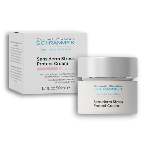 Sensiderm Stress Protect Cream (1.7 fl oz) - for Irritated & Dry Skin - Rich Day & Night Cream - with Panthenol & Aloe Vera - Day Cream - Face Moisturizer - Dr. Schrammek