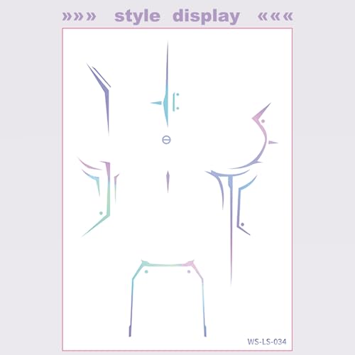 Temporary Tattoos,Cosplay Tattoos Stickers,Cosplay Accessories for Cosplay, Halloween, Birthday and Party Makeup