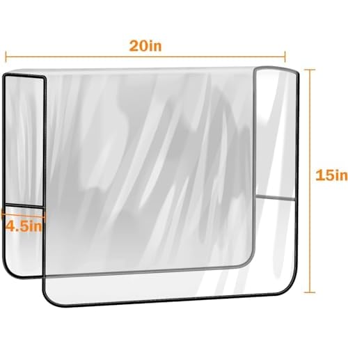 Salon Chair Cover - 20"x 15"x 4.5"Seat Covers Black,Salon Chair Covers Protectors,Square Salon Chair Covers Protectors fits Most Salon Chairs,Reinforced Precision Stitched Clear Covers (1)