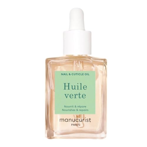 Manucurist Green Oil Nail Care - Nail & Cuticle Oil for Nails - Nourishes and Regenerates Nails and Cuticles - Promotes Growth - Blend of 6 Oils - 99% Bio-Sourced - Nail Care - 0.5 fl oz Bottle