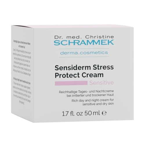 Sensiderm Stress Protect Cream (1.7 fl oz) - for Irritated & Dry Skin - Rich Day & Night Cream - with Panthenol & Aloe Vera - Day Cream - Face Moisturizer - Dr. Schrammek