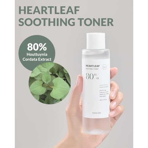 Heartleaf Soothing Moisture Toner - Low pH, 80% Heartleaf Extract, Enriched with Houttuynia Cordata & Green Tea, Clinically Tested, No Irritation - Ideal for Sensitive Skin, 6.76 f l. oz