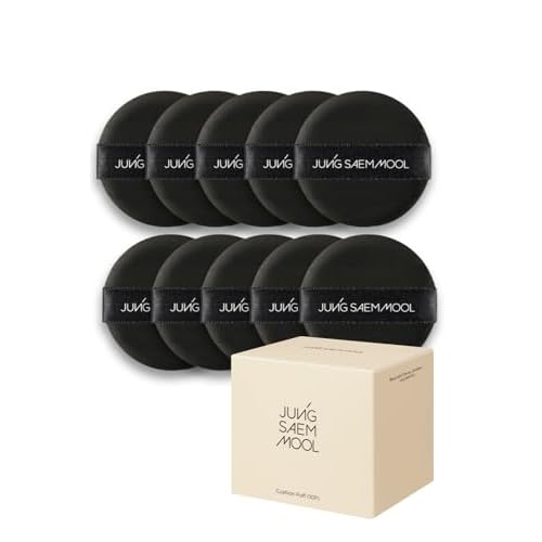 [JUNGSAEMMOOL OFFICIAL] Cushion Puff Set (10p) Black