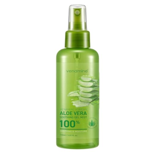 VENAMINE Korean Aloe Vera Soothing & Moisture 100% Gel Mist, 150 Gram