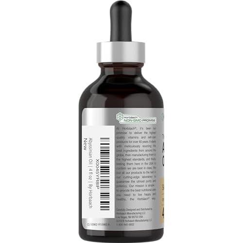 Horb?ach Abyssinian Oil | 4 fl oz | Hair and Skin Oil | Paraben, SLS and Fragrance Free | from Crambe Abyssinica Seed