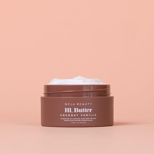 NCLA - Hi Butter, Natural Shea Body Butter | Nourish, Soften, Hydrate Skin | Shea, Mango + Cocoa Butters, Vitamin C | Vegan, Cruelty-Free, Clean Skincare (Coconut Vanilla; 100 mL | 3.34 fl oz)