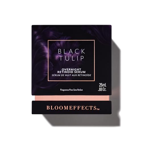 Bloomeffects - Natural Black Tulip Overnight Retinoid Serum | Clean, Non-Toxic Skincare (1oz | 25mL)