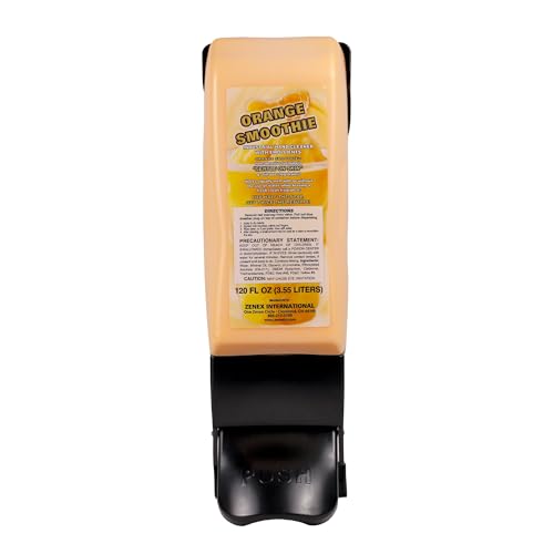 Zenex Orange Smoothie Hand Soap with Emollients - Industrial Hand Cleaner | Citrus Scent | Remove Stubborn Grease & Grime | Moisturizing Non-Abrasive Formula is Gentle On Skin | 3.55 L (4-Pack)