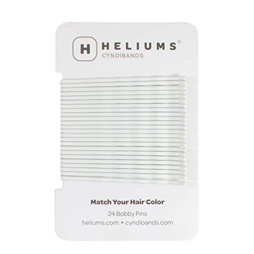 Heliums Large Bobby Pins - Platinum White - 2.5 Inch Extra Long Wavy Hair Pins - 24 Pack