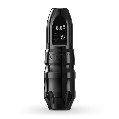 Xnet Titan Wireless Tattoo Machine, Tattoo Gun 42mm Grip 2400mAh Battery Power with Coreless Motor Digital Display Tattoo Supply for Professional Tattoo Artists
