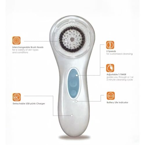 Clarisonic ARIA Sonic Facial Cleansing System, Electric Face Brush (White)