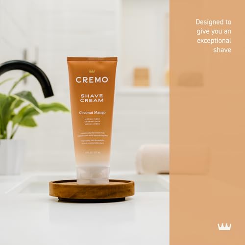 Cremo Cremo Coconut Mango Moisturizing Shave Cream, Astonishingly Superior Ultra-Slick Shaving Cream for Women Fights Nicks, Cuts and Razor Burn, 6 Fl Oz