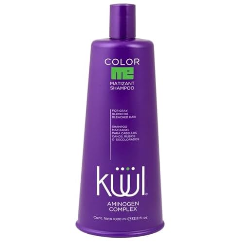 KUUL MATIZANT SHAMPOO 33.81 oz - PURPLE SHAMPOO - (MATIZANTE CABELLOS CANOS RUBIOS O DECOLORADOS COLOR DEL LIQUIDO = MORADO) - 1000 ML