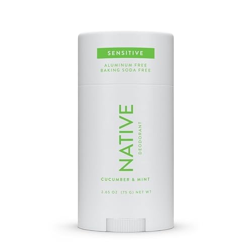 Native Sensitive Deodorant Contains Naturally Derived Ingredients, 72 Hour Odor Control | Deodorant for Women & Men, Aluminum Free with Baking Soda, Coconut Oil and Shea Butter, Cucumber & Mint
