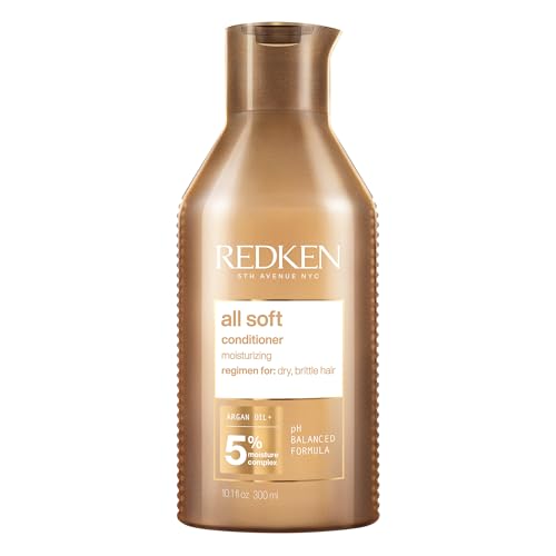Redken All Soft Conditioner For Dry Hair - Moisturizes & Provides Intense Softness With Argan Oil, For All Hair Types
