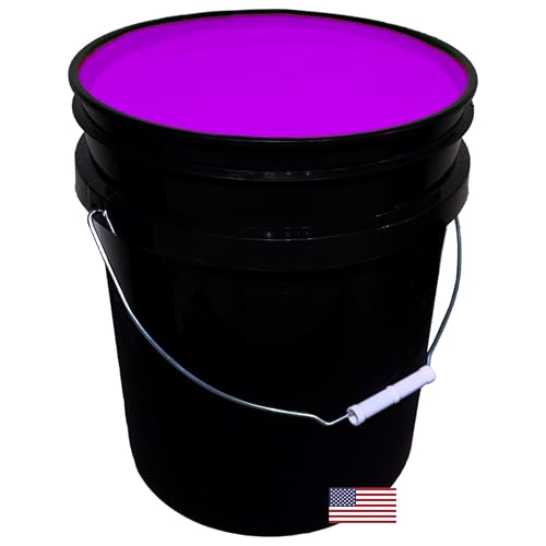 milo UV Neon Purple Washable Party Paint | 5 Gallon Bucket | Bulk Fluorescent Party Paint for Rave, Events, Concerts | Glows UV in Black Light | Made in USA | Safe for Skin, Washable, and Non Toxic