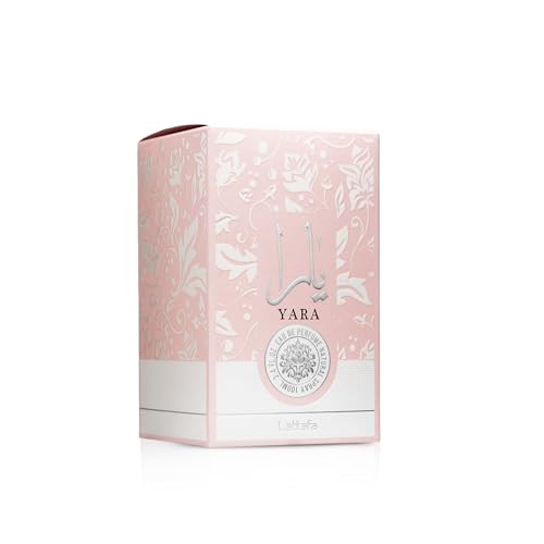 Lattafa Yara - Vanilla, Gourmand, Fruity, Floral - Eau de Parfum Long-Lasting Fragrance for Women, 3.40 Ounce / 100 ml