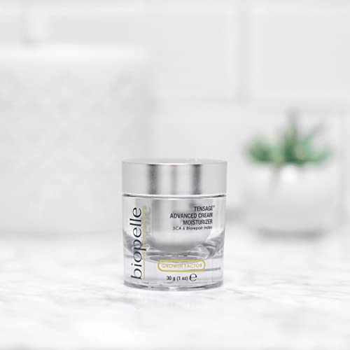 Biopelle Tensage Growth Factor Advanced Moisturizer Face Cream with SCA 6 Biorepair Index, Snail Mucin Moisturizer with Hyaluronic Acid, Antioxidants, and Vitamin C and E, 1 Oz
