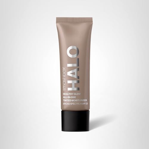 Smashbox Halo Healthy Glow All-In-One Tinted Moisturizer SPF 25 | Hydrating, Long Wearing, Tinted Moisturizer with SPF | Hyaluronic Acid, Mini, 0.41 Fl Oz, Light Neutral