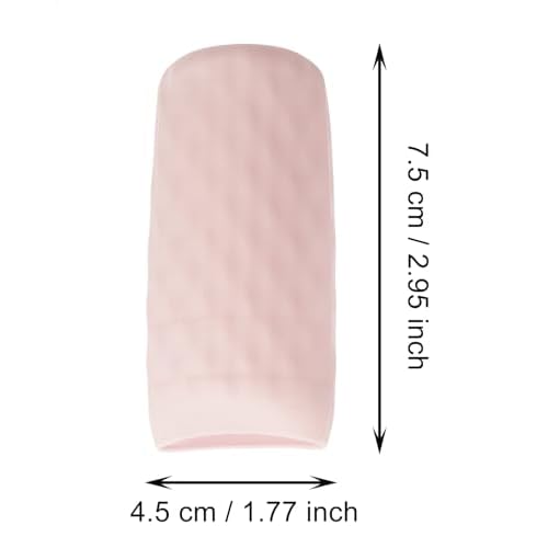 Mini Skater 12pcs Silicone Travel Bottle Cover Reusable Elastic Sleeve Fit Standard Toiletry Container Stretching Bottle Lid Cap for Luggage Bag Suitcase Prevent Leakage Solution (Light Pink)