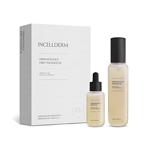 Riman Incellderm Dermatology First Package EX ? 130ml Booster + 45ml Serum | Hydrating Booster and Serum Set | Giant BYoungPool Leaf Water | Botanical-Based and Cruelty-Free