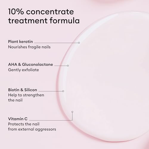 Manucurist Keratin Booster ? Nail Strengthener for Damaged Nails ? Nail Care with Plant-Based Keratin, AHAs, PHAs, MSM, Silicon, and Vitamin B8 ? 97.5% Natural-Origin Ingredients