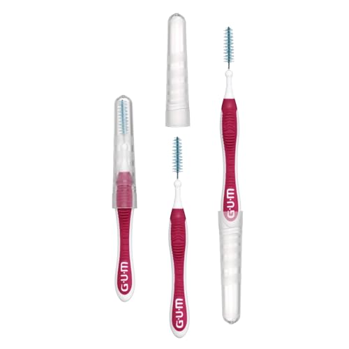 GUM Proxabrush Go-Betweens - Moderate - Interdental Brushes - Soft Bristled Dental Picks for Plaque Removal & Gum Health - Safe for Braces & Dental Devices, 15 Count