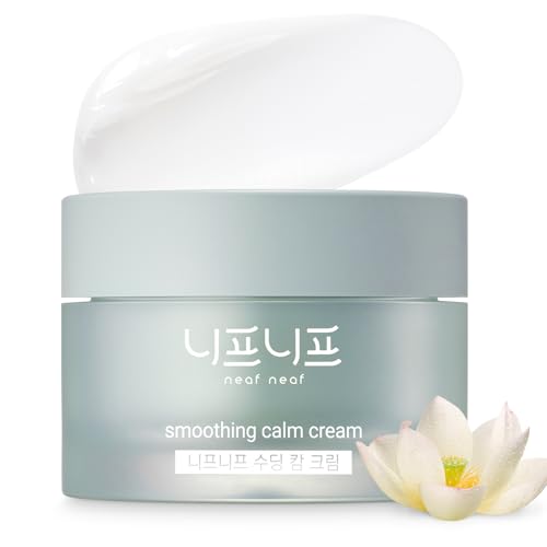 Smoothing Calm Cream with Panthenol, Hyaluronic Acid for Sensitive Skin, Lightweight, Korean Skincare (50ml/ 1.76 oz.) Nourishing Skin Barrier Moisturizer