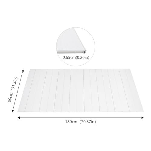 Foldable Bathtub Cover,70.9"x31.5" Shutter Bath Lid Freestanding Bathtub Covers Anti-dust Bathtubs Cover Insulation PVC Bathtubs for Home, Bathroom, Spa Experience (70.9"x31.5")