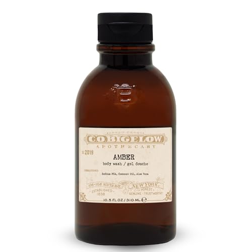C.O. Bigelow Iconic Collection Amber Body Wash, Scented Shower Gel with Coconut Oil and Aloe Vera, 10.5 fl oz