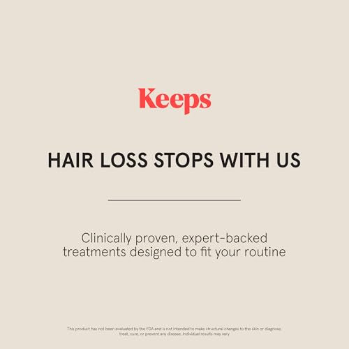 Keeps Extra Strength Minoxidil for Men - 5% Minoxidil Hair Growth Serum - Hair Loss & Regrowth Treatment for Thinning & Bald Spots - Clinically Proven Hair Growth Products - Unscented Topical Aerosol