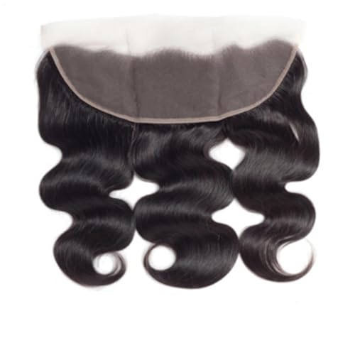 Body Wave Frontal 13 x 4 HD Transparent Lace Frontals With Bangs Baby Hair 100% Remy Human Hair Natural Color (13 x 4 Lace Frontal, 16 Inch)