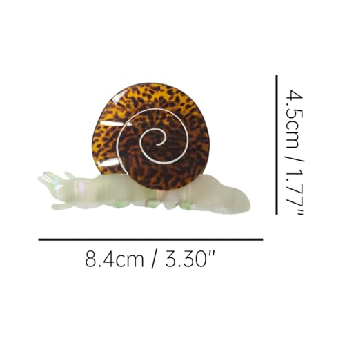Snail Hair Clip,Acetate Claw Clips,Hair Clips for Women,Green
