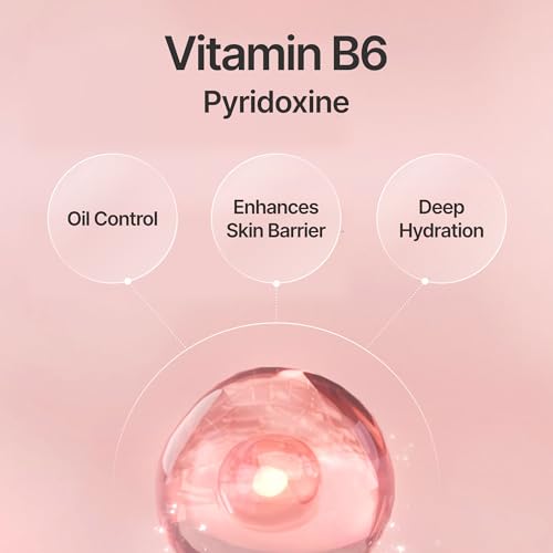 B6 Enzyme Powder Face Cleanser, Korean Skin Care Exfoliating Face Wash with PHA and Papain Enzyme, Face Exfoliator with Calamine and Vitamin B6, Gentle Cleanser, 55g (1.94 Oz)
