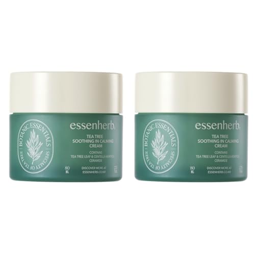 Tea Tree Soothing In Calming Cream | Tea Tree Moisturizer | Calming Cream for Dry, Sensitive, All Skin Types, Korean Skincare (2.70oz * 2Pack)