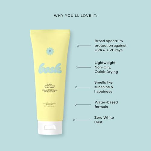 Bask Suncare SPF 30 Sheer Moisturizing Sunscreen Lotion - Broad Spectrum UVA/UVB Protection, Dermatologist Recommended, Hydrating, Lightweight & Fast Absorbing, No White Cast, Travel Size (Pack of 3)
