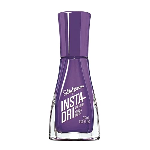 Sally Hansen Insta-Dri Nail Polish | Quick Dry, Long Lasting, Streak-Free Shine | Opaque, Shiny | 484 Mind Blending | Dark Purple Nail Color