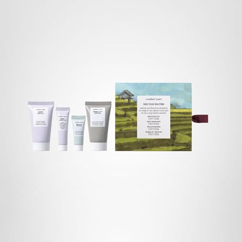 [ comfort zone ] Daily Calm Solution Collection | Soothing Nourishing Face and Body Kit, Includes Remedy Cream to Oil, Remedy Defense Cream, Specialist Hand Cream & Tranquillity Body Lotion | 4 Pieces