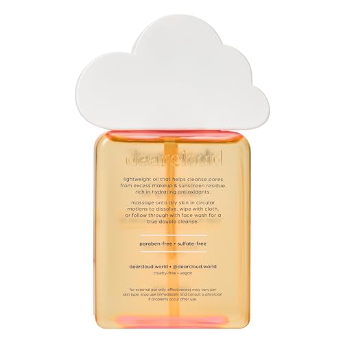 dearcloud Pore Detox Cleansing Oil ? Korean Cleansing Oil Makeup Remover for Face with Cica and Vitamin E (5 fl oz)
