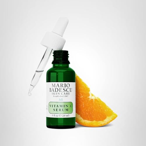 Mario Badescu Vitamin C Serum for All Skin Types | Lightweight Serum with Vitamin C & Sodium Hyaluronate | Visibly Reduces Signs of Aging | 1 Fl Oz (Pack of 1)