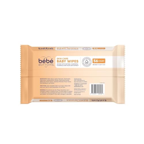 B?b? Bottoms Hypoallergenic Facial Cloth and Baby Wipes - Fragrance & Paraben Free, Sensitive Skin Friendly - Travel Essentials, Baby Essentials - Ideal for On-the-Go Families (672 Count)