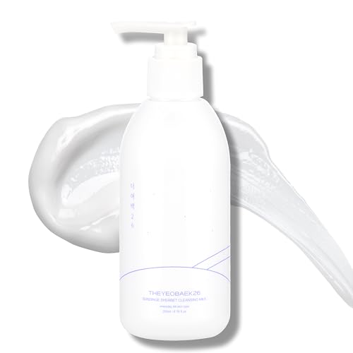 Korean Cleansing Milk for Face ? Gentle Facial Cleanser for Dry & Sensitive Skin, Hydrating Makeup Remover, 6.76 Fl Oz (200ml)