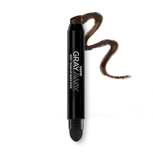 EVERPRO Gray Away Root Touchup Quick Stick, Black/Dark Brown, 0.1 Oz