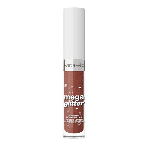 wet n wild Mega Glitter Shimmer Liquid Lipstick, Matte-to-Glitter Finish, Lightweight Formula, Comfortable Wear, Vitamin E-Infused for Nourished Lips, Vegan & Cruelty-Free - Hear Me Out